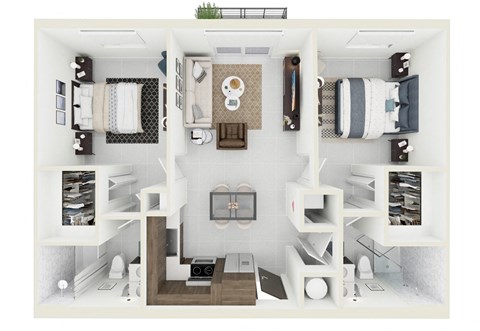 B1 floor plan at Westgate on University in Lauderhill, FL